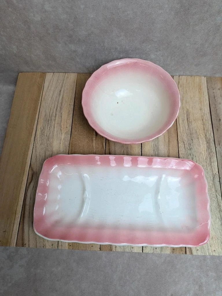 Oude roze Longchamp terracotta toilettas set – photo 2
